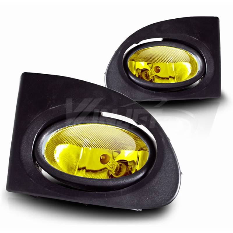 Winjet 2002-2005 Honda Civic 3Dr Yellow Fog Lights Wiring Kit Included WJ30-0084-12