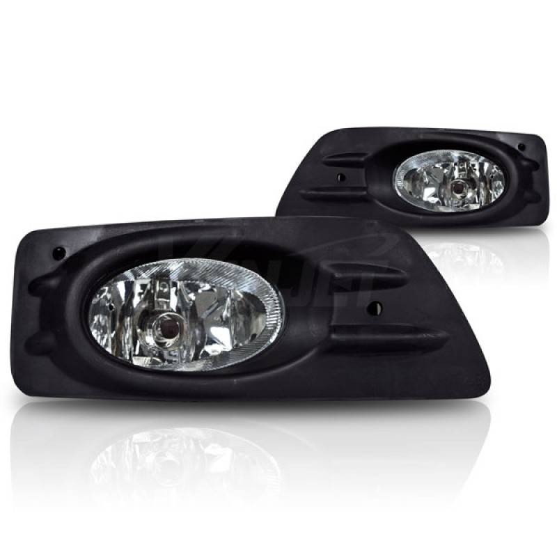 Winjet 2006-2007 Honda Accord 4Dr Clear Fog Lights Wiring Kit Included WJ30-0085-09
