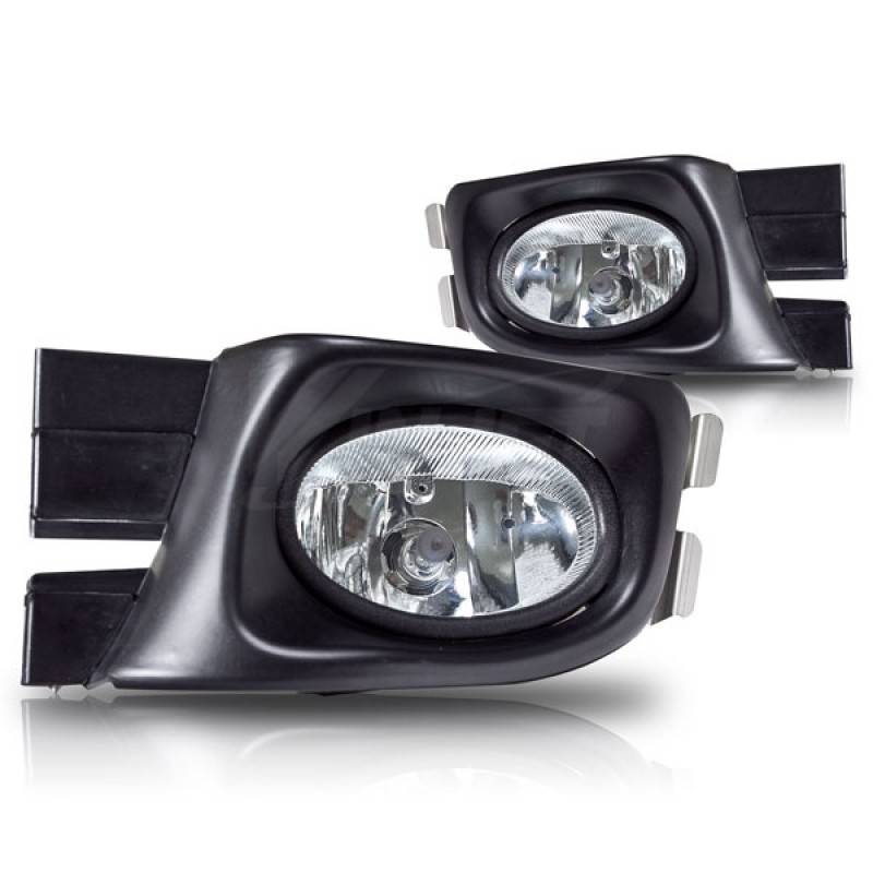 Winjet 2003-2005 Honda Accord 4Dr Clear Fog Light Wiring Kit Included WJ30-0104-09