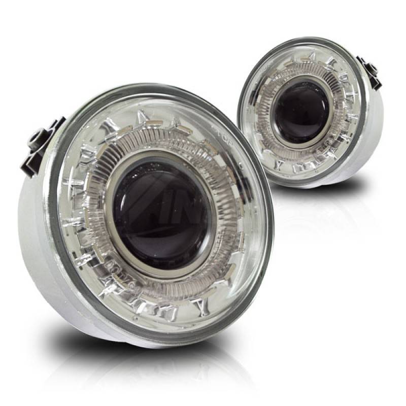 Winjet 2006-2010 Ford F-150 Clear Halo Projector Fog Lights WJ30-0155-09