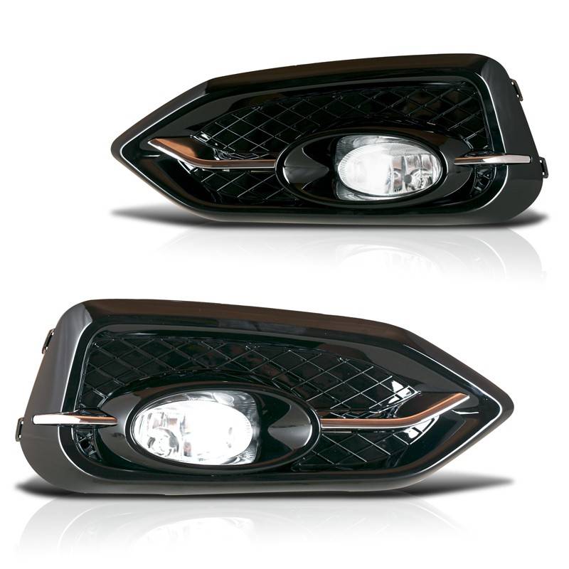 Winjet 2014-2015 Honda Civic 2Dr Clear Fog Light Wiring Kit Included WJ30-0395-09