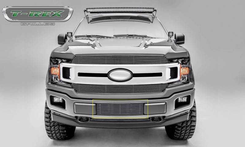 T-Rex 2018-2020 Ford F-150 Limited Lariat Billet Bumper Grille Polished 1 PC Overlay 25571