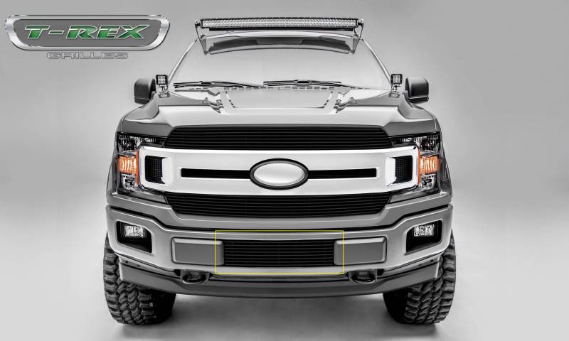 T-Rex 2018-2020 Ford F-150 Billet Series Bumper Grille Overlay with Black Powdercoat Aluminum Finish 25571B