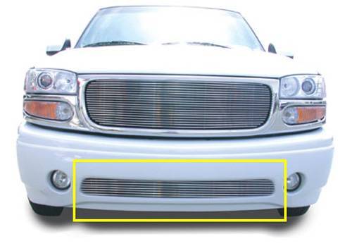 T-Rex 2001-2006 GMC Yukon Denali 2002-2006 Sierra C3 Bumper Billet Grille Insert Denali Tow Hooks Must be Removed 9 Bars 25179