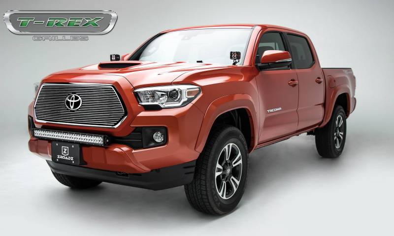 T-Rex 2018-2023 Toyota Tacoma BILLET Series Main Insert Grille Polished Accepts factory TSS logo 20950