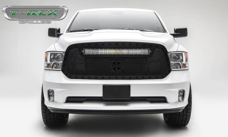 T-rex 2013-2018 Dodge Ram 1500 All Models Stealth Led Light Grille Replacement W/ Black Studs & Black Badging 6314551-BR