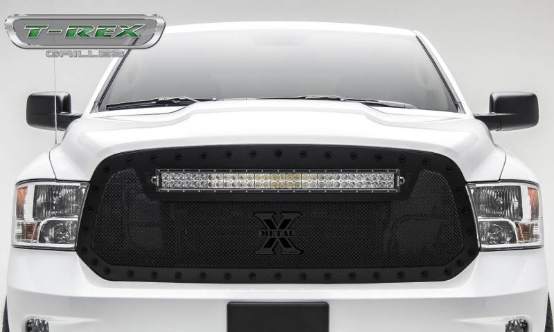 T-rex 2013-2018 Dodge Ram 1500 All Models Stealth Led Light Grille Replacement W/ Black Studs & Black Badging 6314551-BR