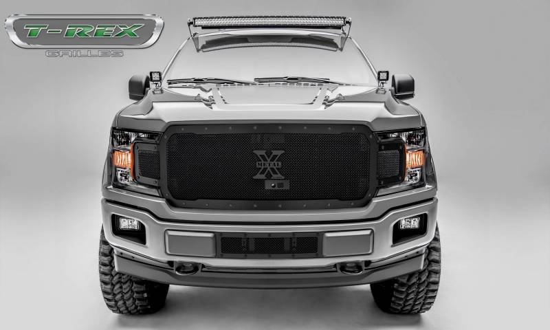 T-rex 2018-2020 Ford F-150 X-metal Stealth Series Main Grille Replacement Fits Vehicles W/ Ffc Black Studs With Black Powdercoat Finish 6715791-BR