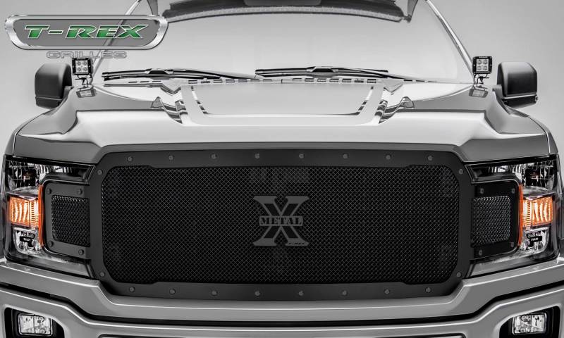 T-rex 2018-2020 Ford F-150 X-metal Stealth Series Main Grille Replacement Black Studs With Black Powdercoat Finish 6715711-BR