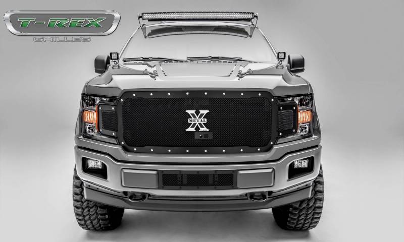 T-rex 2018-2020 Ford F-150 X-metal Series Main Grille Replacement Fits Vehicles W/ Ffc Chrome Studs With Black Powdercoat Finish 6715791