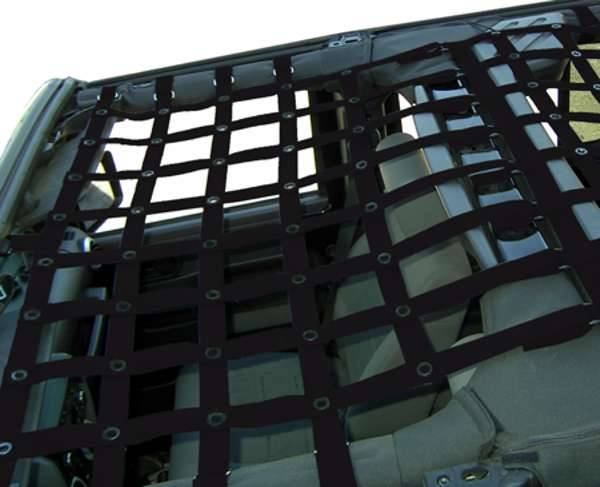 DirtyDog 2007-2018 Jeep Wrangler JKU 4 Door Front Netting Black J4NN07F1BK