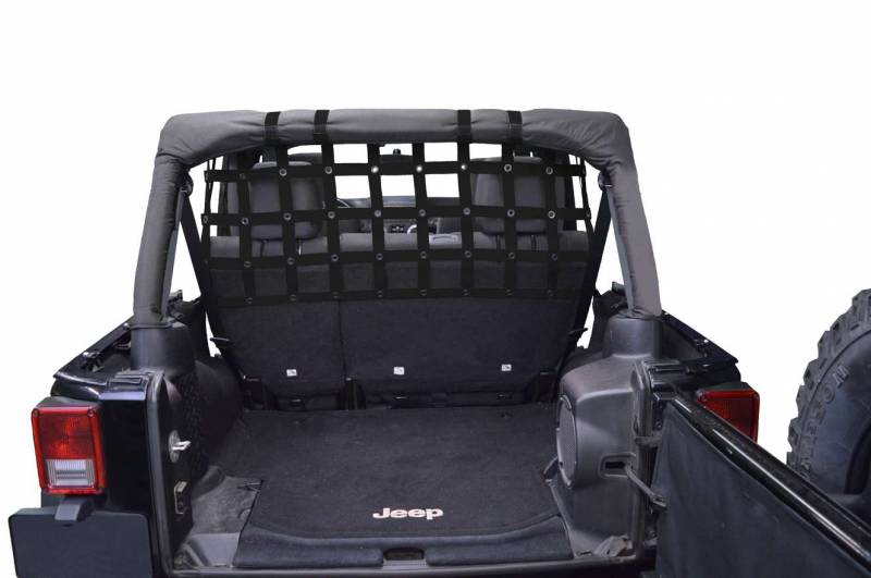Dirtydog 2007-2018 Jeep Wrangler JKU 4 Door Pet Divider Rear Seat Half Divider Black J4PD07R1BK