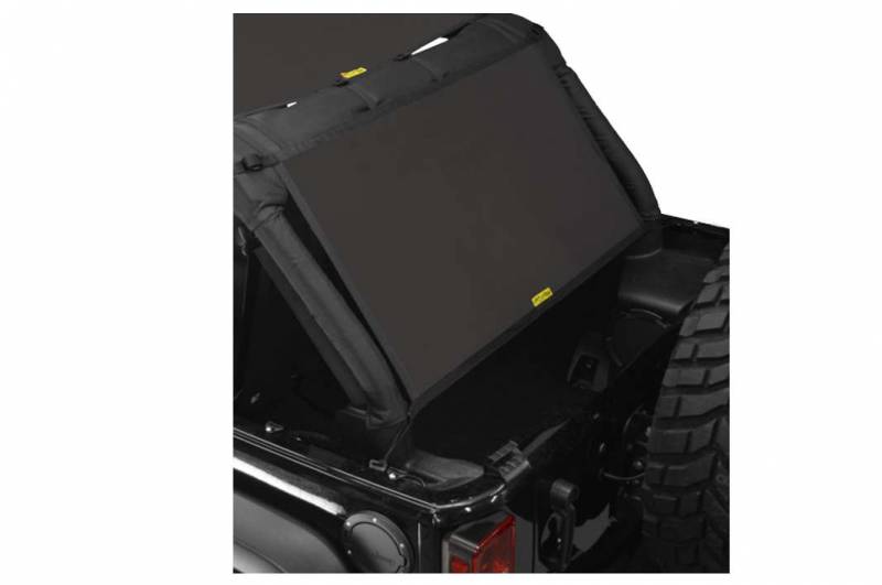 Dirtydog 2007-2018 Jeep Wrangler JKU 4 Door Rear Cargo Sunscreen Black J4SS07C1BK