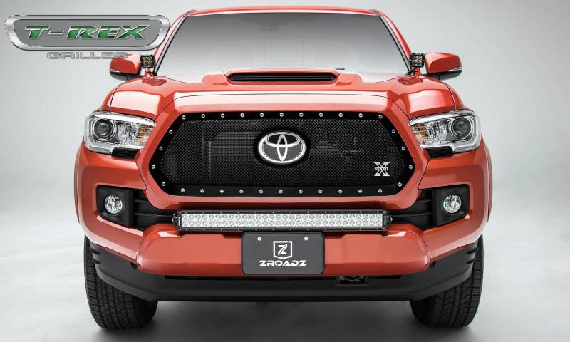 T-Rex 2018-2023 Toyota Tacoma X-metal Grille Insert Chrome Studs Black 6719511