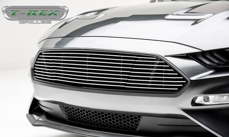 T-Rex 2018-2021 Ford Mustang Gt Billet Grille Main Overlay With Black Powder Coated Finish And Polished Face 6215500