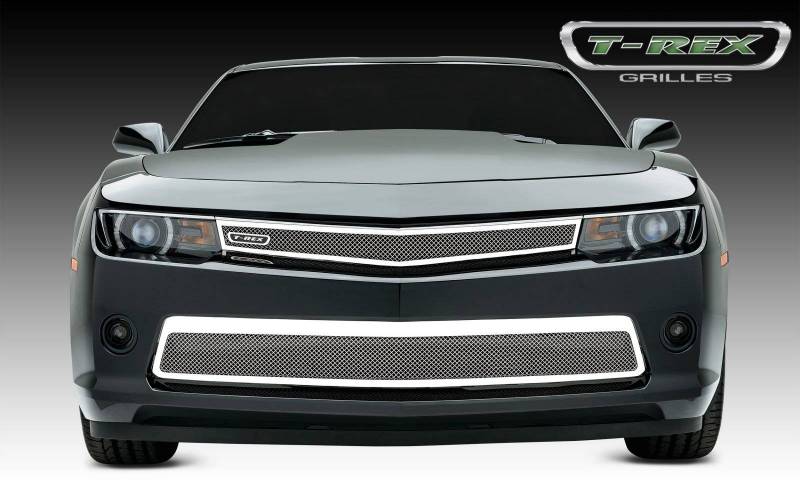 T-Rex 2014-2015 Chevrolet Camaro SS Upper Class Formed Mesh Main Grille Replacement 1 Pc Polished Stainless Steel 54033