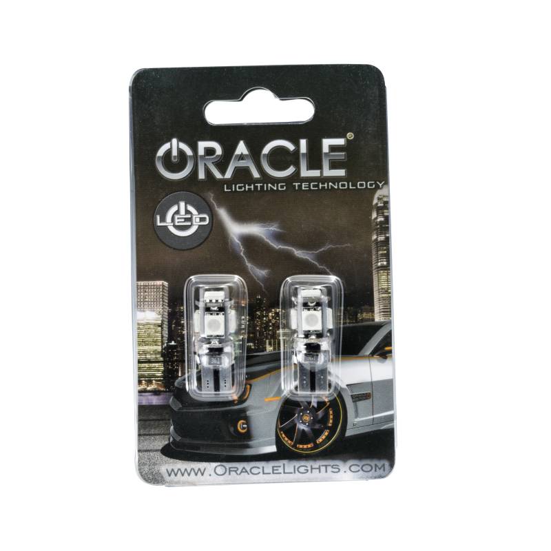 Oracle Lighting T10 5 LED 3 Chip SMD Bulbs Pair Red 4801-003