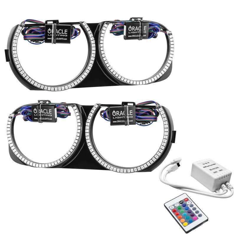 Oracle Lighting 2015-2023 Dodge Challenger Pre-Installed Headlight Bezel Halo Kit 7739-504