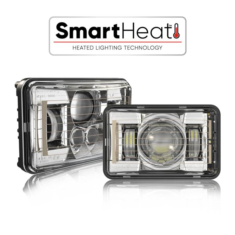J.W Speakers 8800H EV2 12V 24V LB SAE/ECE RHT Heated Black LED Headlight 552651