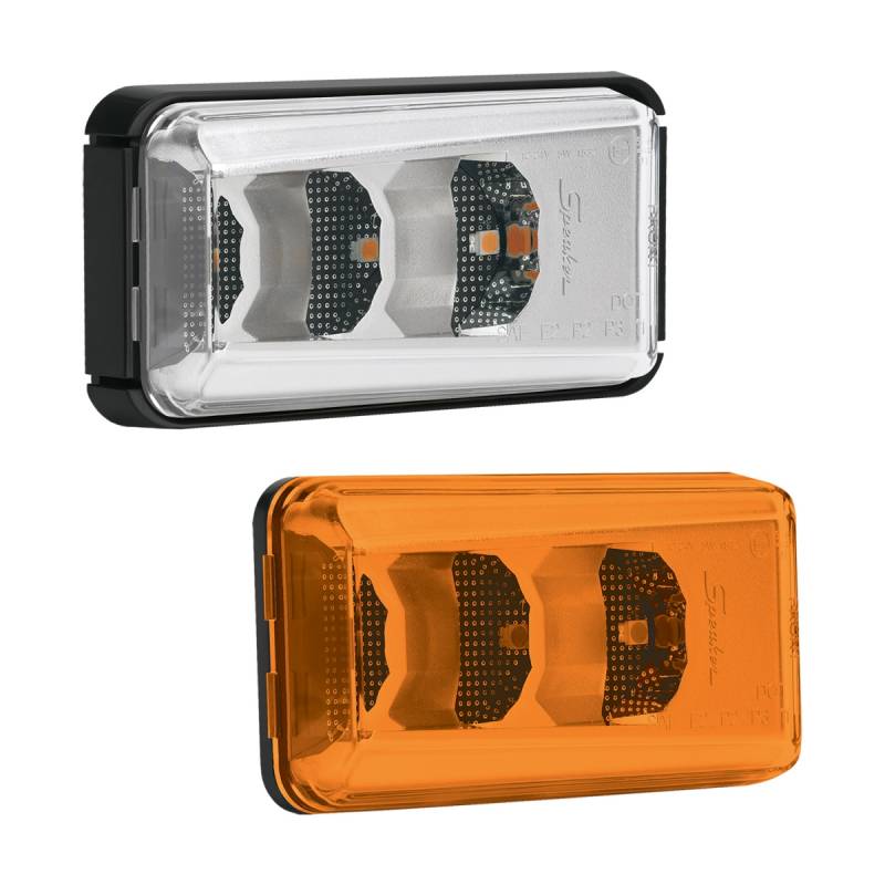 J.W Speakers 12V 24V ECE/SAE LED Amber Side Turn Signal with Mount 344311