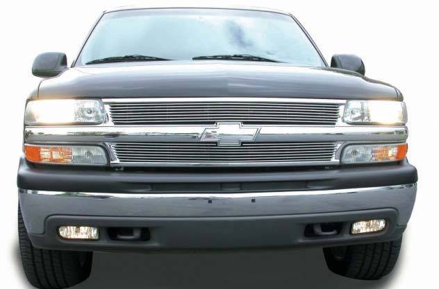 T-Rex 2001-2006 Chevrolet Tahoe 2000-2006 Suburban 1500 2500 2001-2002 Silverado 1500 2500 Billet Grille Insert 7 Bars Polished 20075
