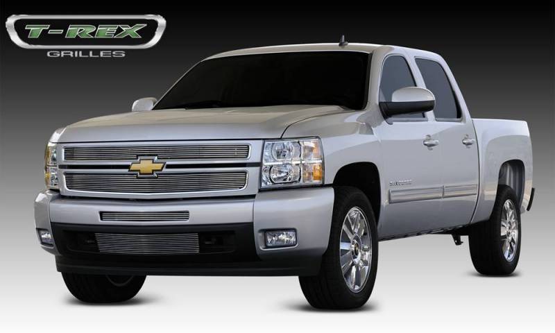 T-Rex 2007-2013 Chevrolet Silverado 1500 Billet Main Grille Overlay Bolt On Polished 21110