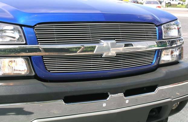 T-Rex 2003-2006 Chevrolet Avalanche 2003-2005 Silverado 1500 2003-2004 2500 3500 Billet Grille Overlay Bolt On Insert 2 Pc (10, 9 Bars) 21100