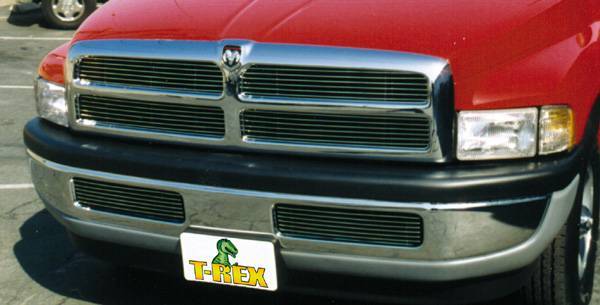 T-Rex 1994-2001 Dodge Ram 2500 3500 1994-1999 Ram 1500 Billet Grille Insert 4 Pc Style 12 Bars Each Polished 20450