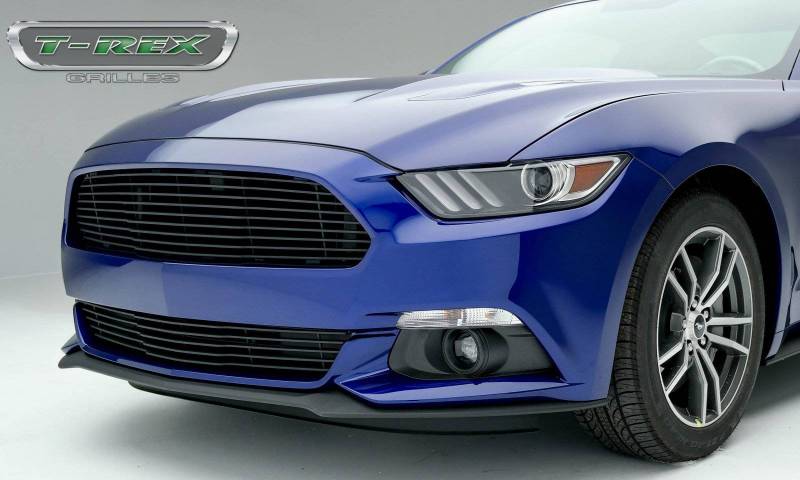 T-Rex 2015-2017 Ford Mustang GT Laser Billet Main Grille Replacement 1 Pc Flat Black Powder Coated 6215301