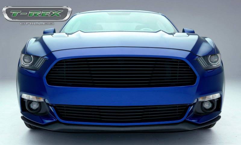 T-Rex 2015-2017 Ford Mustang GT Laser Billet Main Grille Replacement 1 Pc Flat Black Powder Coated 6215301