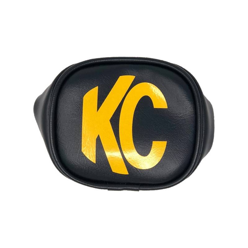 KC HiLites KC Logo 3" Vinyl Cover Black with Yellow 5303