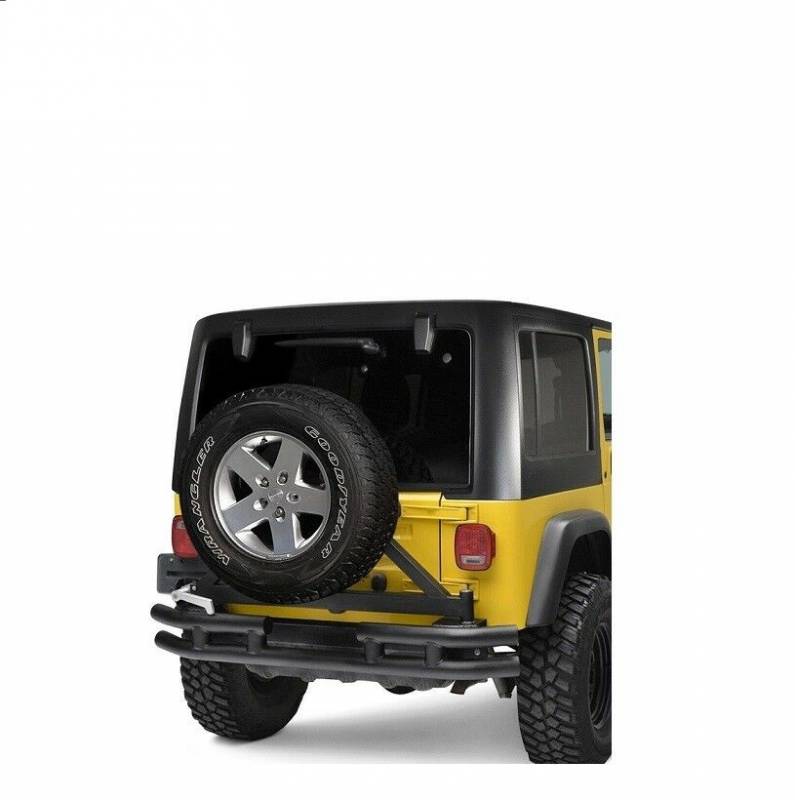 Smittybilt 1987-2006 Jeep Wrangler YJ TJ LJ Tubular Bumper Rear WithOut Hitch Gloss Black JB44-R