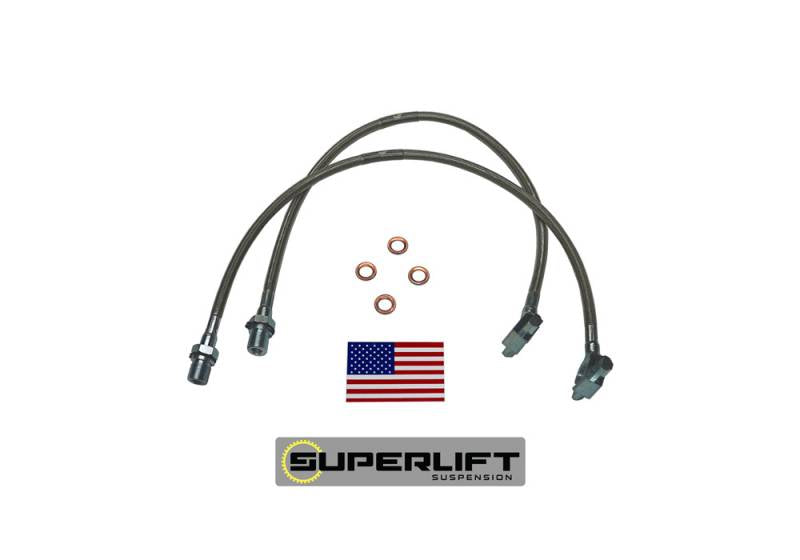 SUPERLIFT Bullet Proof Brake Hose Front 4 Inch-6 Inch Pair 91340