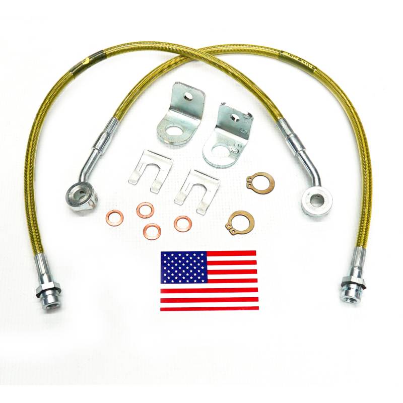 SUPERLIFT 1997-2006 Jeep Wrangler Bulletproof Brake Hose Front 4 Inch-6 Inch Pair 91460