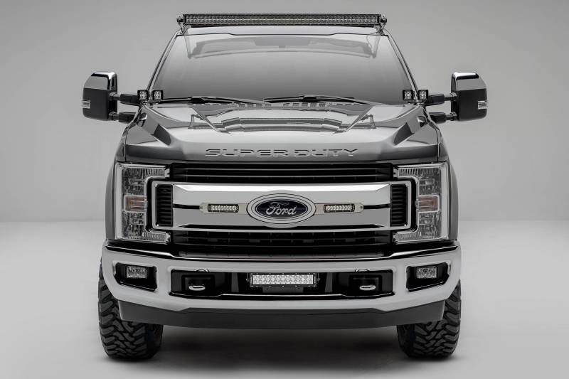 ZROADZ 2017-2022 Ford F-250 F-350 F-450 F-550 52 Inch LED Curved Double Row Light Bar Z335471-Kit