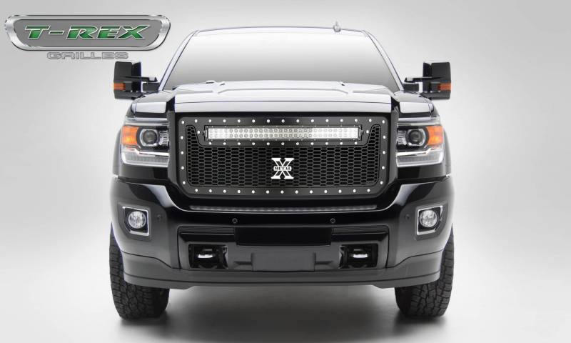 T-Rex 2015-2019 GMC Sierra 2500 3500 HD Laser Grille Insert 30" LED 1 Pc Black 7312111