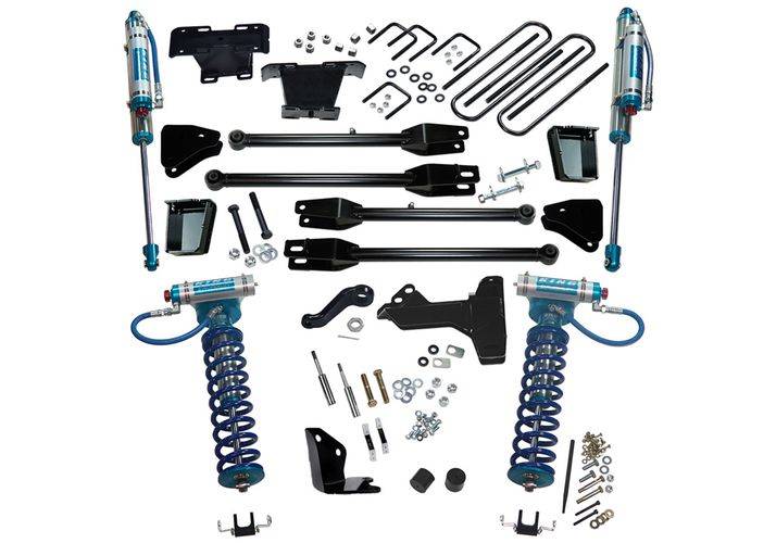 SUPERLIFT 2005-2007 Ford F-250 F-350 Super Duty Diesel gas with 4-Link Conversion & King Clvrs Shocks 4WD Lift Kit 6" K231KG