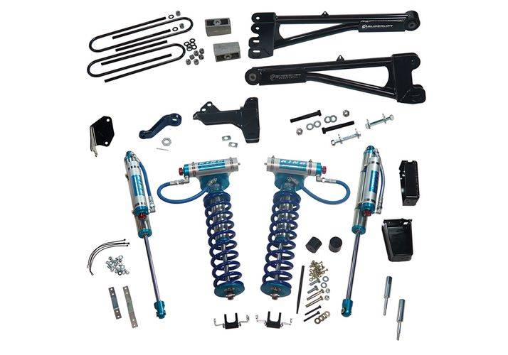 SUPERLIFT 2005-2007 Ford F-250 F-350 Super Duty 4WD-Dsl with Rep Radius Arms Clvrs King Rr Shocks Lift Kit 6" K977KG