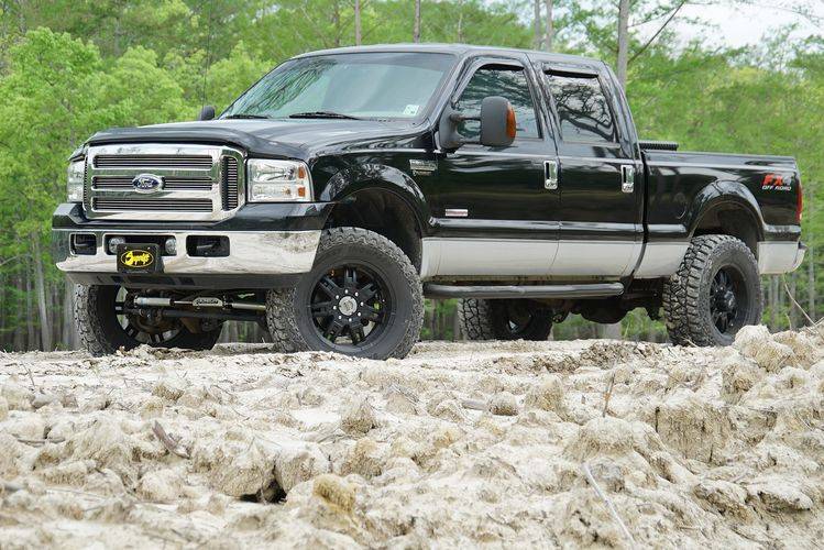 SUPERLIFT 2005-2007 Ford F-250 F-350 Super Duty 4WD-Dsl with Rep Radius Arms Clvrs King Rr Shocks Lift Kit 6" K977KG