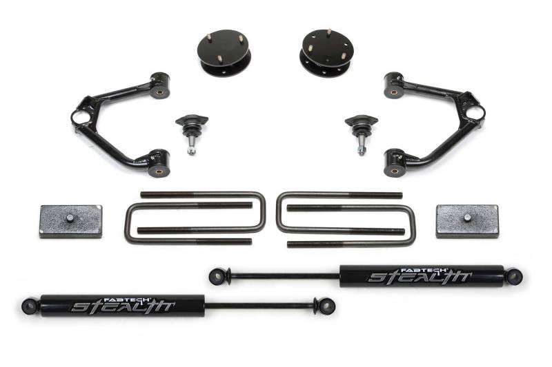 Fabtech 2019 Chevrolet Silverado GMC Sierra 1500 pickup 3.5" Budget Ball Joint UCA Front and Rear Suspension Lift Kit K1126M