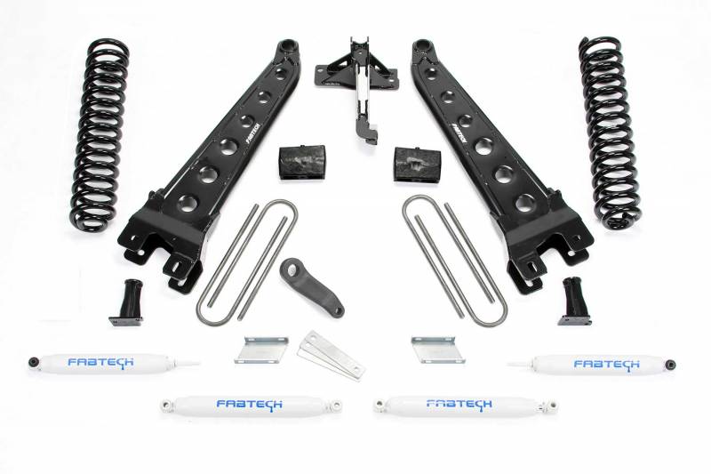 Fabtech 2017-2019 FORD F-250 F-350 4WD GAS 6" RAD ARM System Coils PERF Shocks K2256