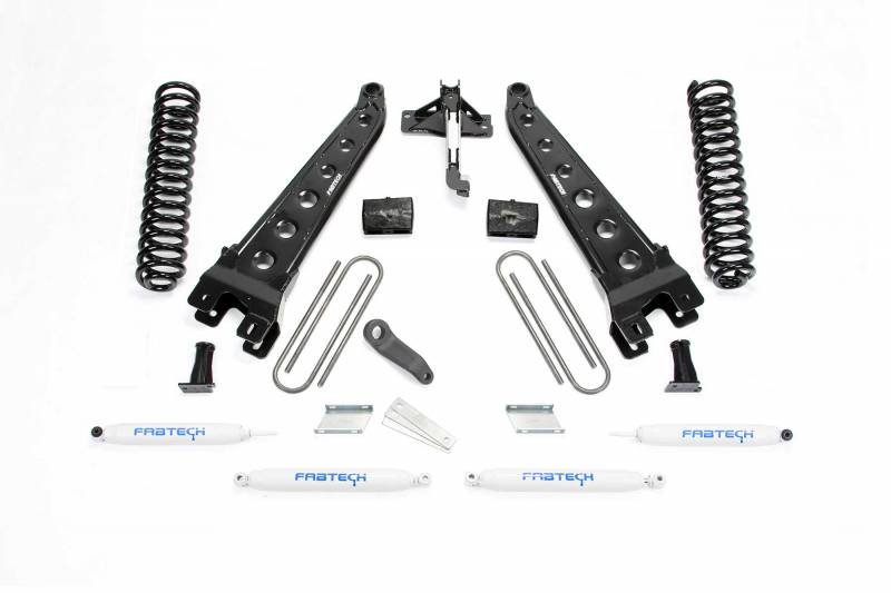 Fabtech 2017-2019 FORD F-250 F-350 4WD Dsl 6" RAD ARM System Coils PERF Shocks K2218