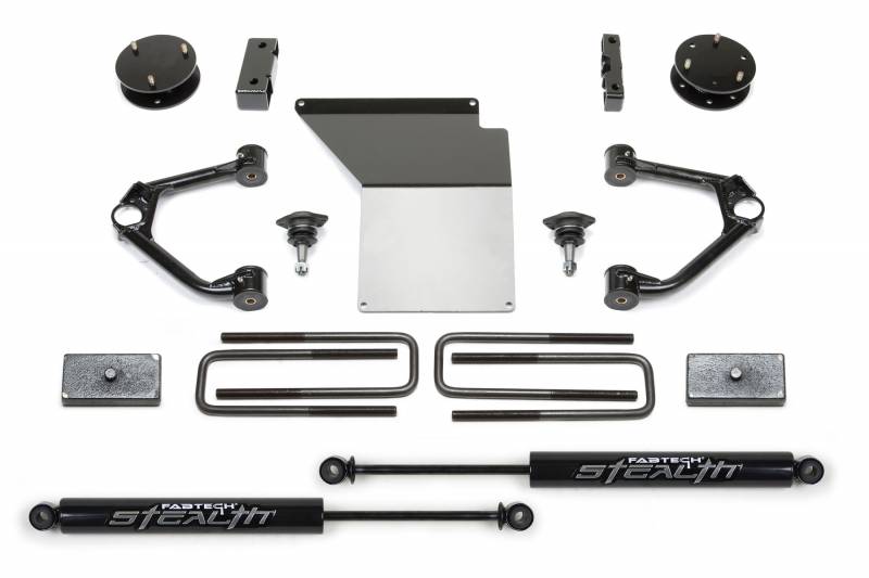 Fabtech 2007-2018 Chevrolet Silverado GMC Sierra 1500 4" x 1.5" Budget Front and Rear Suspension Lift Kit K1059M