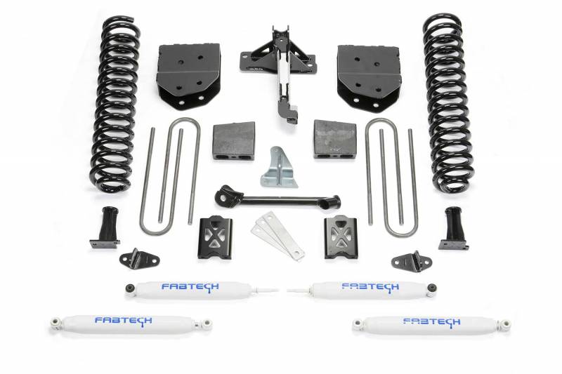 Fabtech 2005-2007 FORD F-250 4WD Basic Front and Rear Suspension Lift Kit Without Factory Overload 6" Basic System PERF Shocks K2010