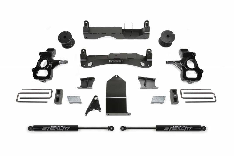 Fabtech 2011-2019 Chevrolet Silverado Gmc Sierra 1500 pickup 4" Basic Front and Rear Suspension Lift Kit K1116M