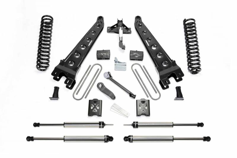 Fabtech 2005-2007 FORD F-250 4WD 6" Radius Arm Front and Rear Suspension Lift Kit Without Factory Overload Coils DLSS Shocks K2011DL