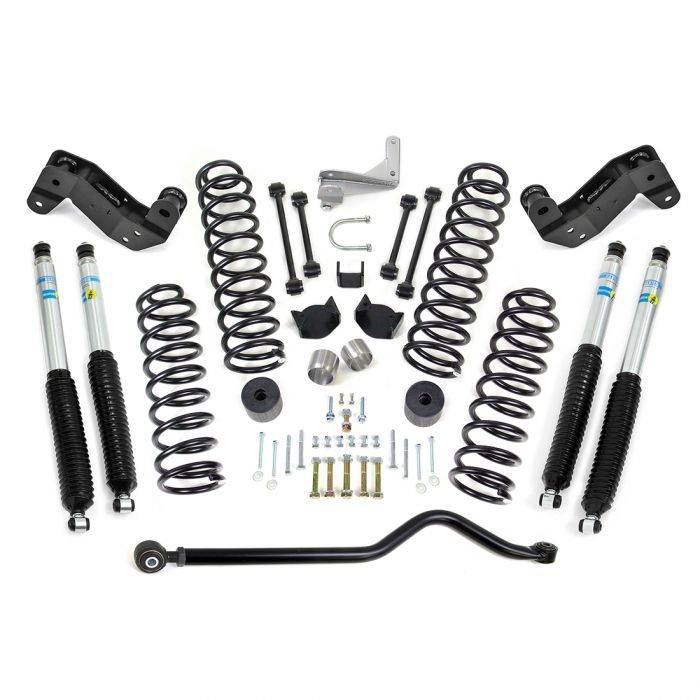 ReadyLIFT 2007-2018 Jeep Wrangler JK 4" Coil Spring Kit With Adjustable Track Bar Exhuast Spacer With Bilstein Shocks 69-6404