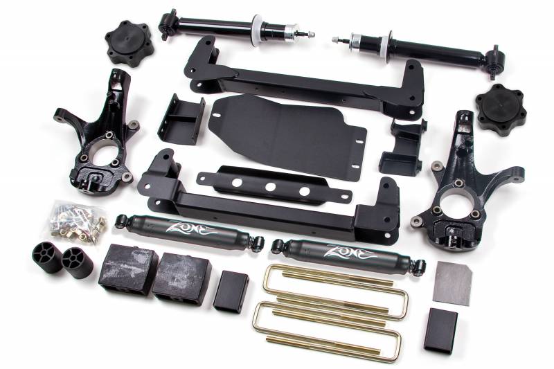 Zone OffRoad 2007-2013 Chevrolet Silverado GMC Sierra 1500 4WD 6.5in Suspension System With Free Boot Protectors ZONC1N