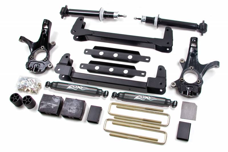 Zone OffRoad 2007-2013 Chevrolet Silverado GMC Sierra 1500 2WD 6.5in Suspension System With Free Boot Protectors ZONC2N