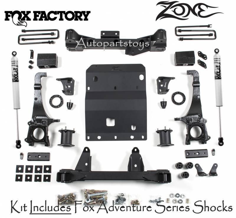 Zone OffRoad 2016-2020 Toyota Tacoma 6in Front 4in Rear Lift Kit with Fox 2.0 Adenvture Series ZONT7F